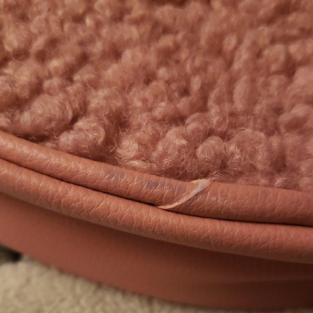 Bebe Pink Heart Crossbody Bag with Plush Texture - Picture 13 of 13